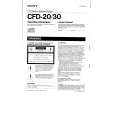 SONY CFD-20 Manual de Usuario