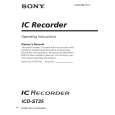 SONY ICDST25 Manual de Usuario