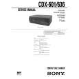 SONY CDX601 Manual de Servicio
