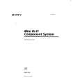 SONY MHC-D6 Manual de Usuario