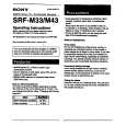 SONY SRFM43 Manual de Usuario