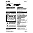 SONY CFM-165TW Manual de Usuario