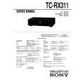 SONY TC-RX311 Manual de Servicio