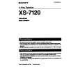 SONY XS-7120 Manual de Usuario