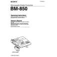 SONY BM-850 Manual de Usuario