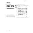 SONY MDSE12 Manual de Usuario