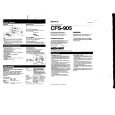 SONY CFS-905 Manual de Usuario