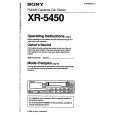 SONY XR-5450 Manual de Usuario