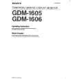 SONY GDM-1606 Manual de Usuario