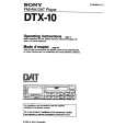SONY DTX-10 Manual de Usuario