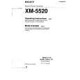 SONY XM-5520 Manual de Usuario