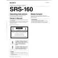 SONY SRS160 Manual de Usuario