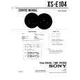 SONY XSE104 Manual de Servicio
