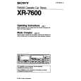 SONY XR-7600 Manual de Usuario