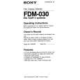 SONY FDM-030 Manual de Usuario