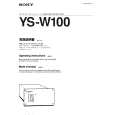 SONY YS-W100 Manual de Usuario