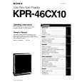 SONY KPR-46CX10 Manual de Usuario