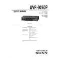 SONY UVR-60 Manual de Servicio