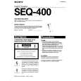 SONY SEQ400 Manual de Usuario