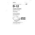 SONY D-12 Manual de Usuario