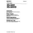 SONY XS-3051D Manual de Usuario