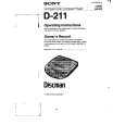 SONY D-211 Manual de Usuario