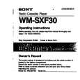 SONY WM-SXF30 Manual de Usuario