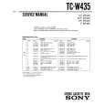 SONY TC-W435 Manual de Servicio