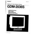 SONY GDM-2036S Manual de Usuario