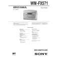 SONY WMFX571 Manual de Servicio