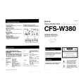 SONY CFS-W380 Manual de Usuario