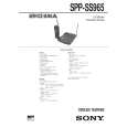 SONY SPPSS965 Manual de Servicio