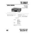 SONY TC-D607 Manual de Servicio