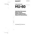 SONY HU-60 Manual de Usuario