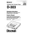 SONY D-303 Manual de Usuario