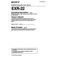 SONY EXR-22 Manual de Usuario