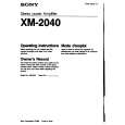 SONY XM-2040 Manual de Usuario