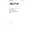 SONY XM-3040F Manual de Usuario