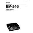 SONY BM-246 Manual de Usuario