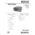 SONY MDX65 Manual de Usuario