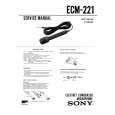 SONY ECM221 Manual de Servicio