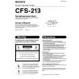 SONY CFS-213 Manual de Usuario